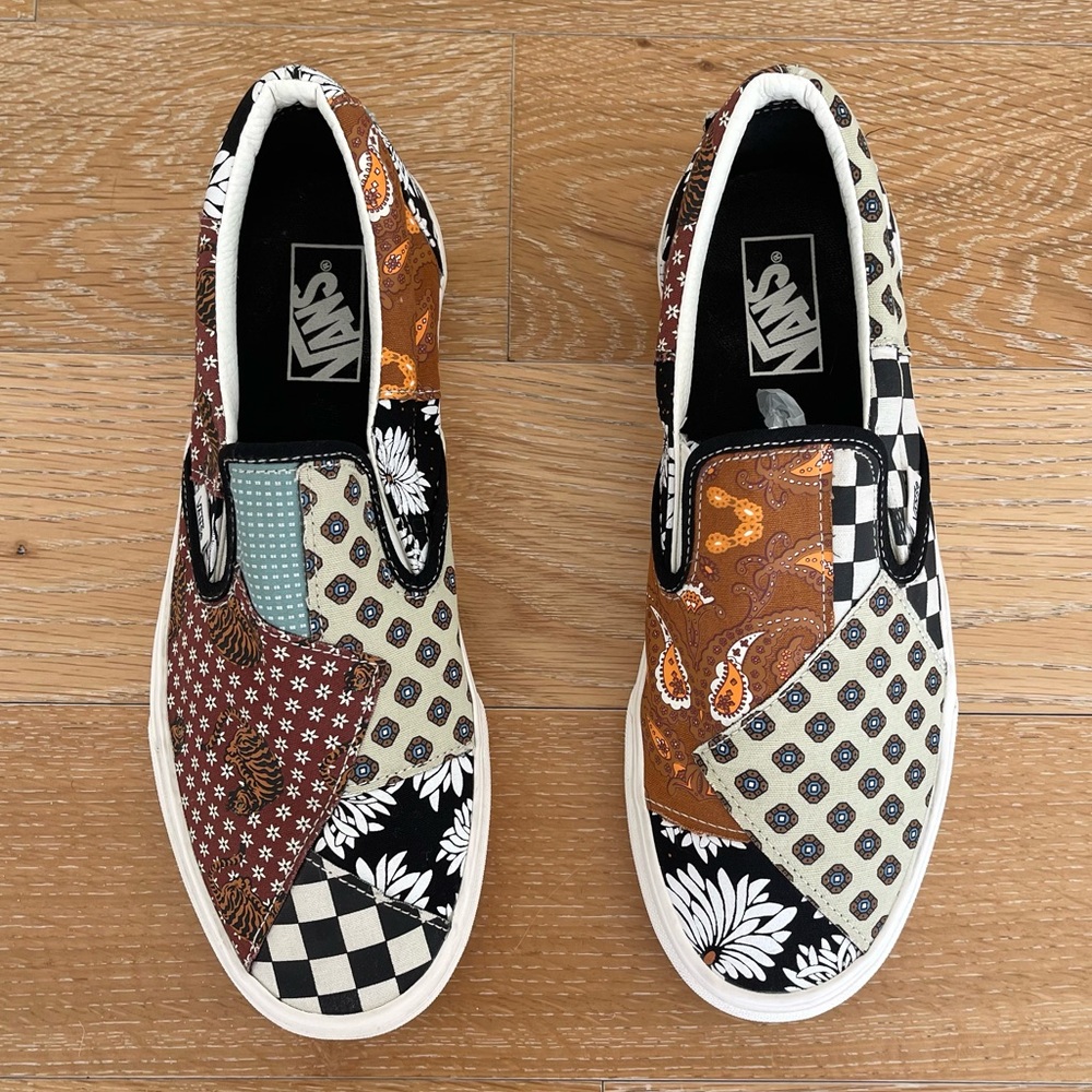 Vans 'Off The Wall' Classic Slip-On Tiger Patchwork Checkered Multicolor Unisex